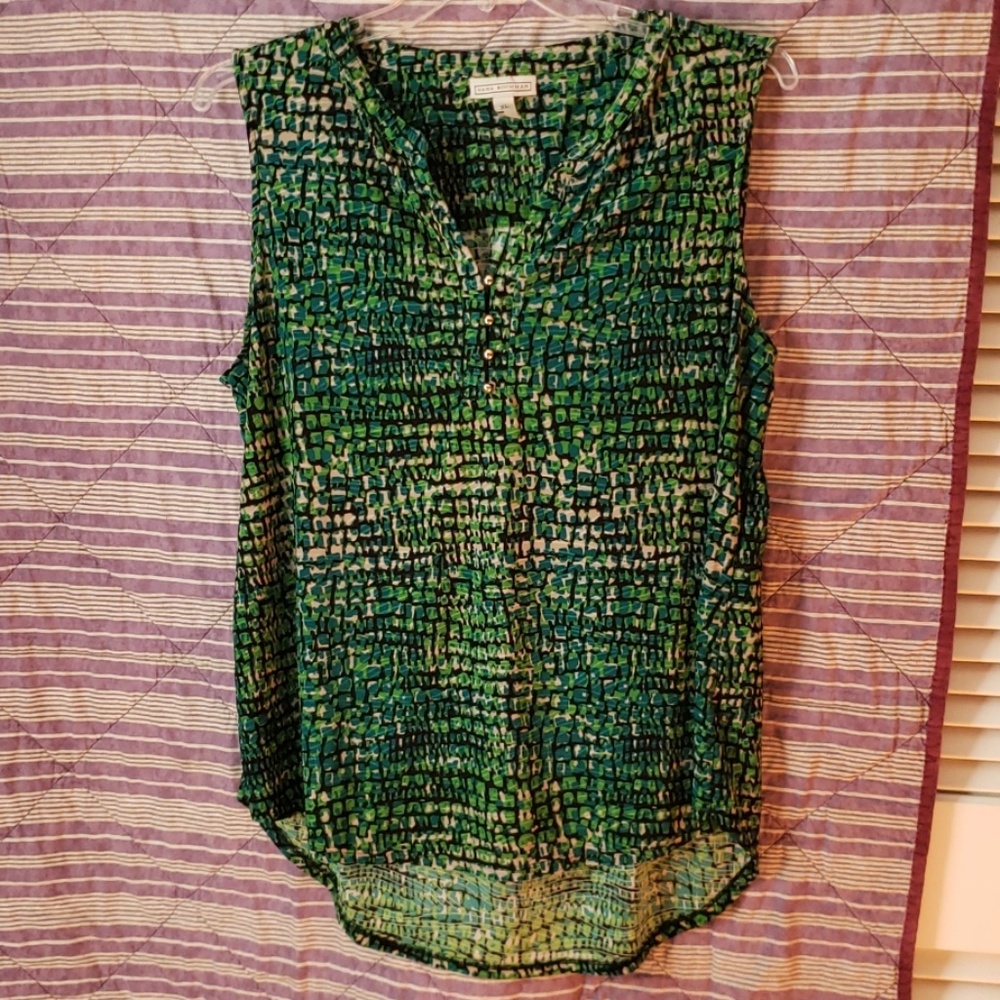 Sleeveless blouse, textured EUC, like new, XL